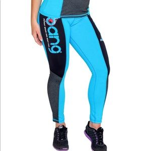BANG ENERGY Blue Long Leggings